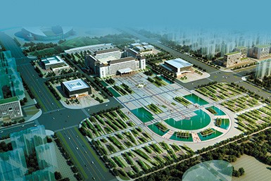 滁州市政务中心广场鸟瞰图（市政金杯）